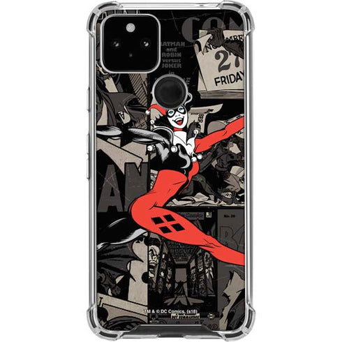 DC Comics Harley Quinn Vintage Action pose pattern Pixel Cases